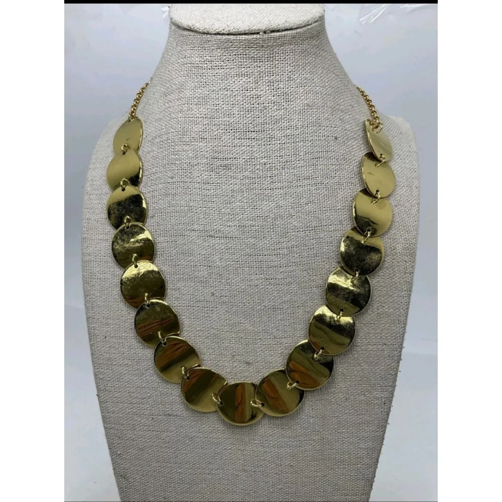 Kate Spade New York Goldtone Oval Disc Link Necklace | NWOT | 17